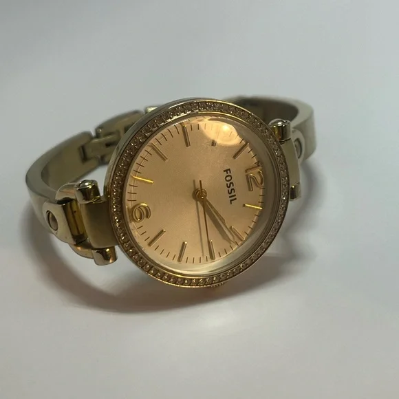Fossil Georgia Stainless Steel ES3227 Gold Tone Watch - Picture 5 of 7